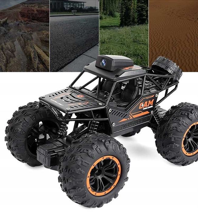 Samochód Zdalnie Sterowany Z Kamerą Wifi Auto Rock Crawler Terenówka