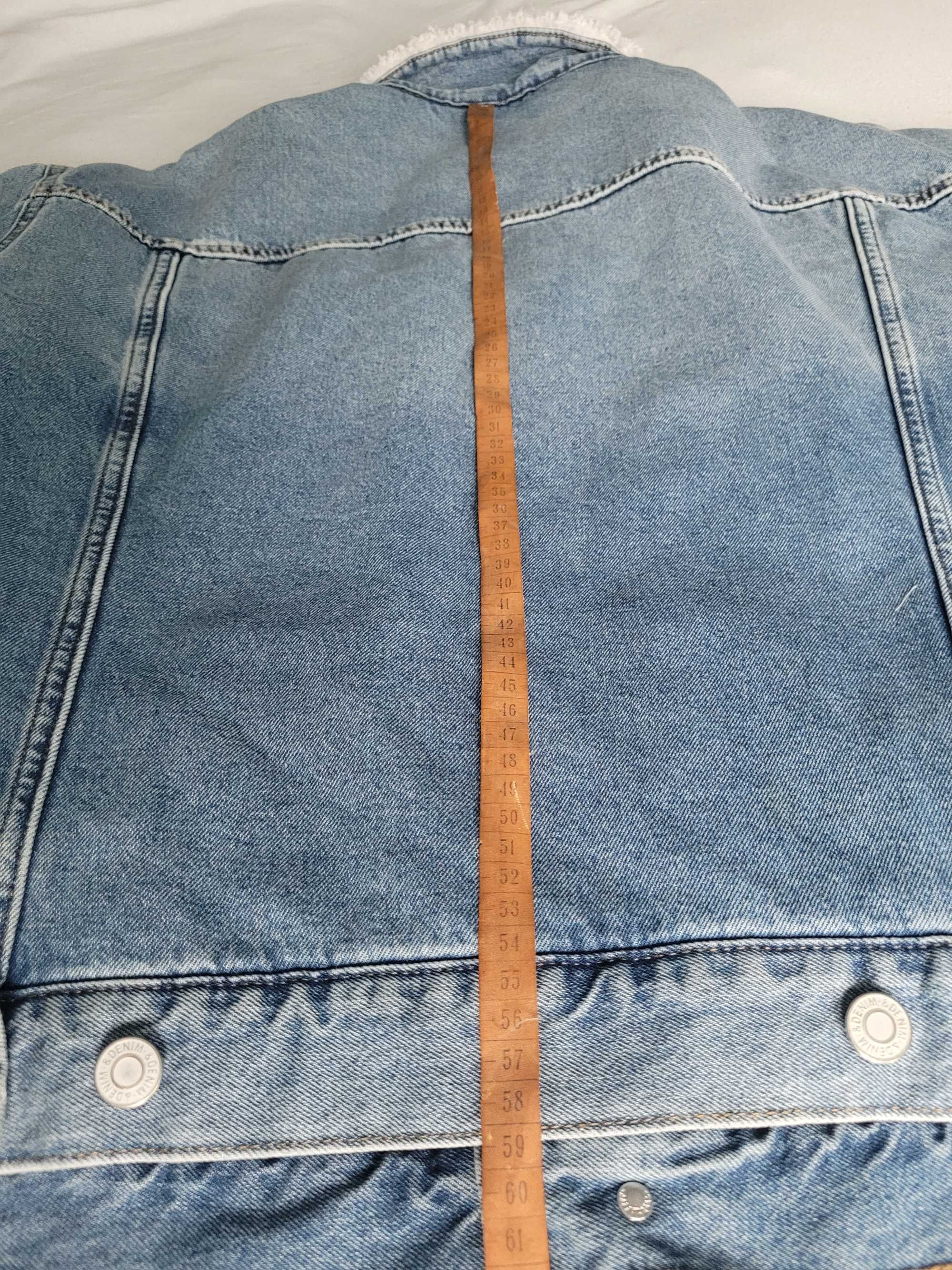 Kurtka jeansowa z kozuszkiem xs