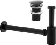 Сифон універсальний для умивальника Yoka BLACK MAT CLICK-KLAK