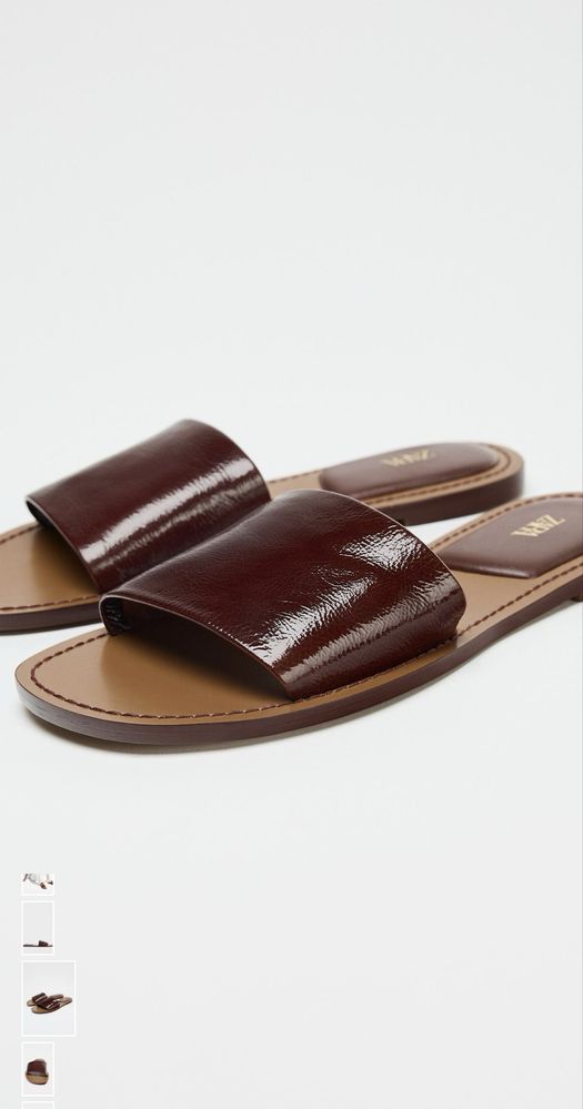 Шльопки шкіряні Zara