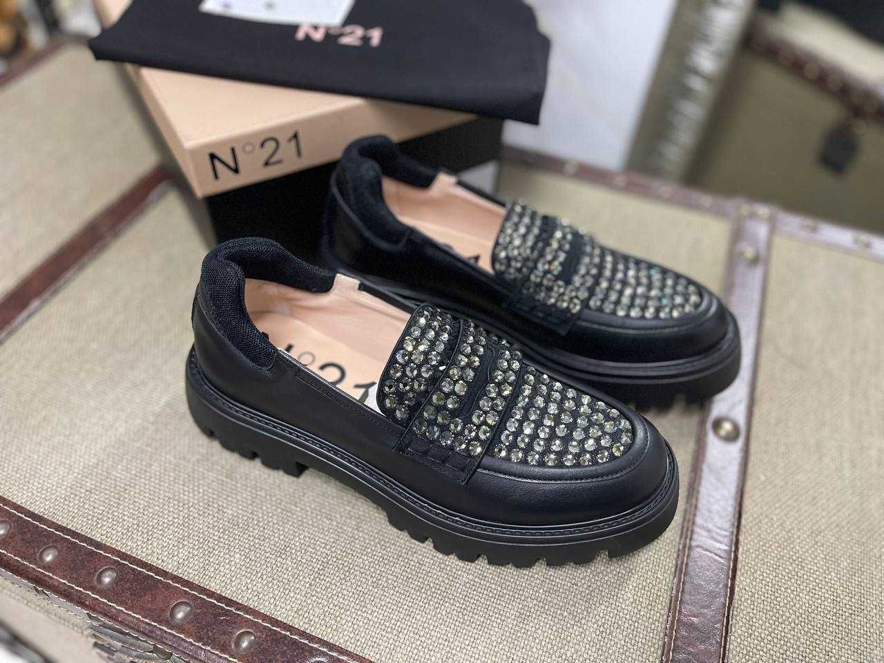 SALE! Оригинал. Стильные. туфли лоферы 40р. N 21 Италия Baldinini