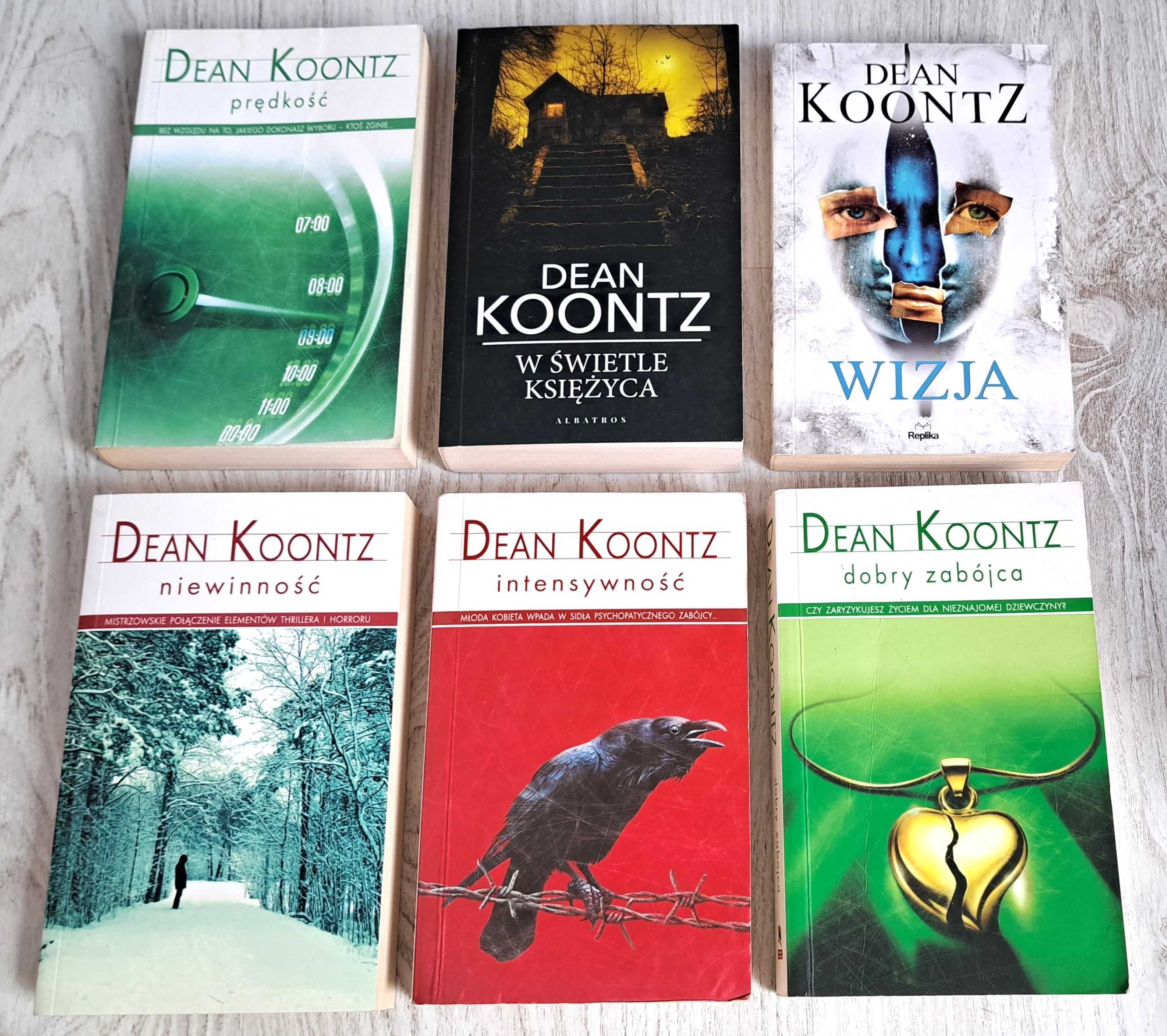 6x Koontz Niewinność Wizja Cieniste ognie W świetle księżyca Inwazja