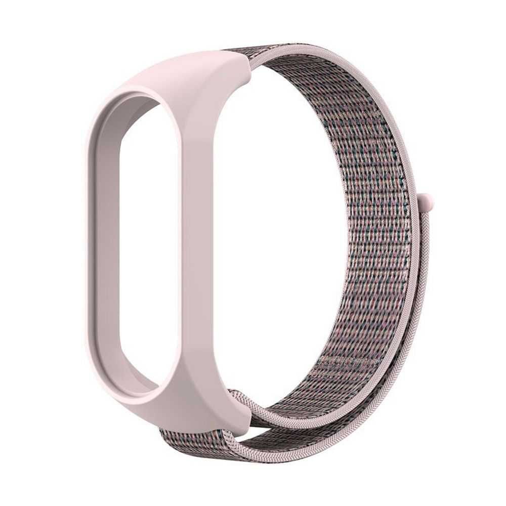 Pasek nylonowy opaska do XIAOMI Mi Band 5 / 6 - różowy