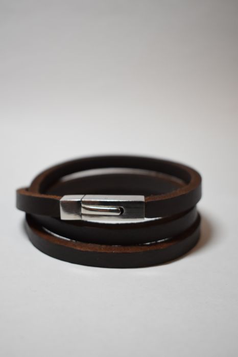 Bransoletka skórzana męska