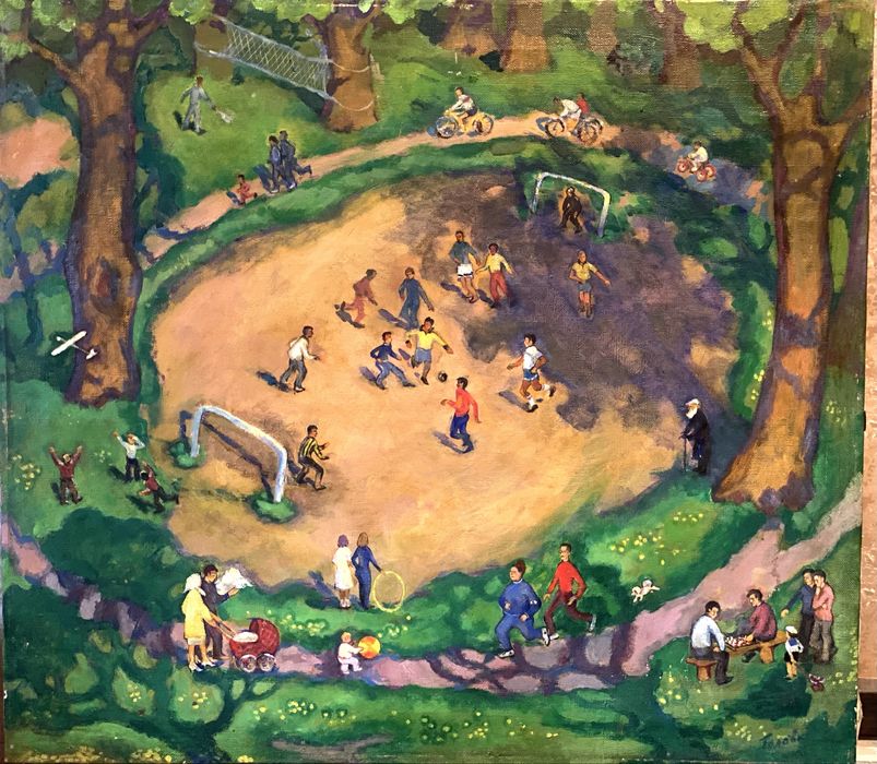 Картина ,,Неділя у Сирецькому лісіʼʼ 1976р. Картини. Соцреалізм.