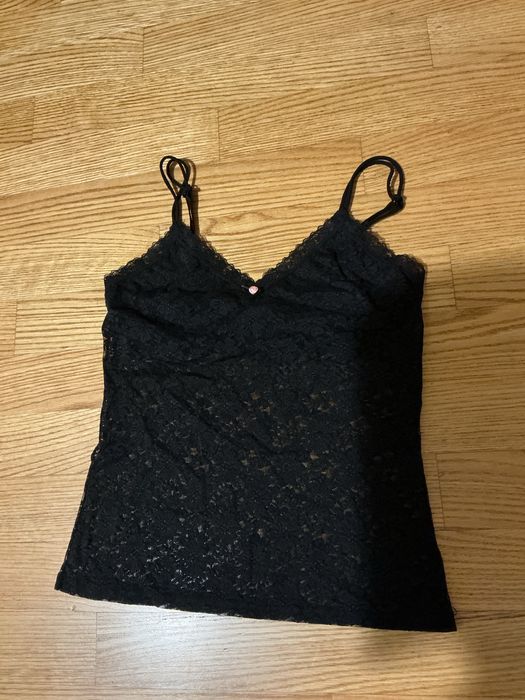 Черная кружевная маечка размер XS/S