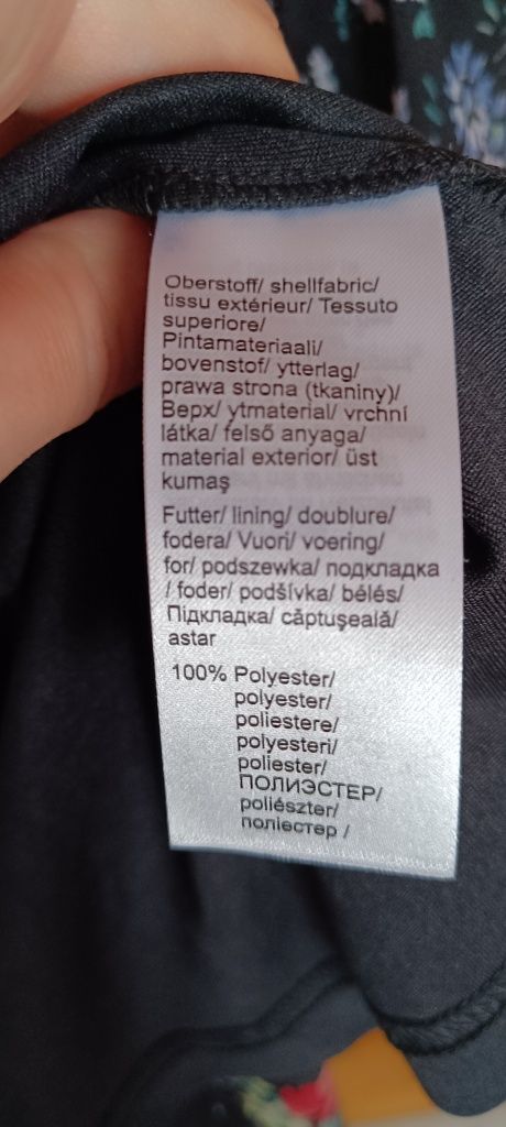 Sukienka indyjska łączka, r. 42, BonPrix, kwiaty, letnia sukienka