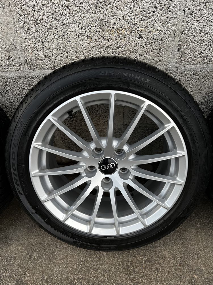 Oryginalne koła Zimowe R17 5x112 Audi A5 A4 B9 B8 B7 opony 215/50/17