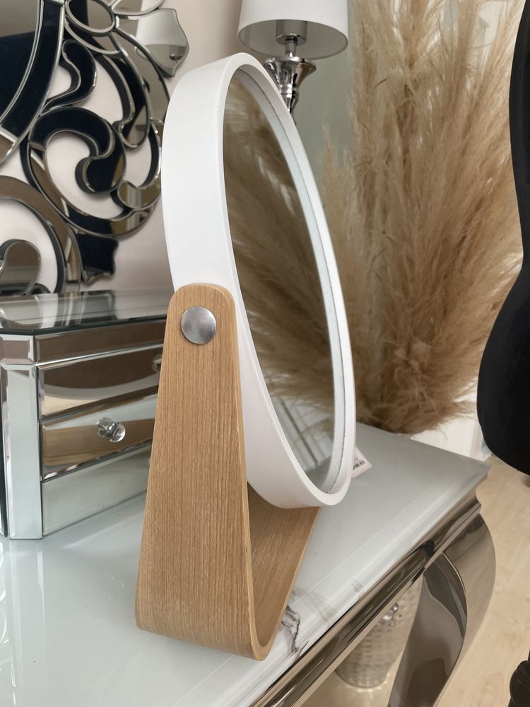 Lustro duże home&you drewniane boho