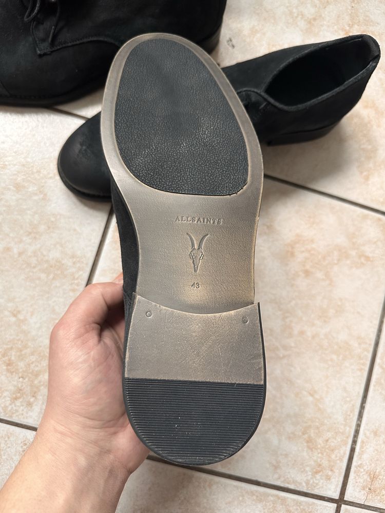 AllSaints, męskie półbuty, buty, trzewiki, botki, rozmiar EU 43,Nowe