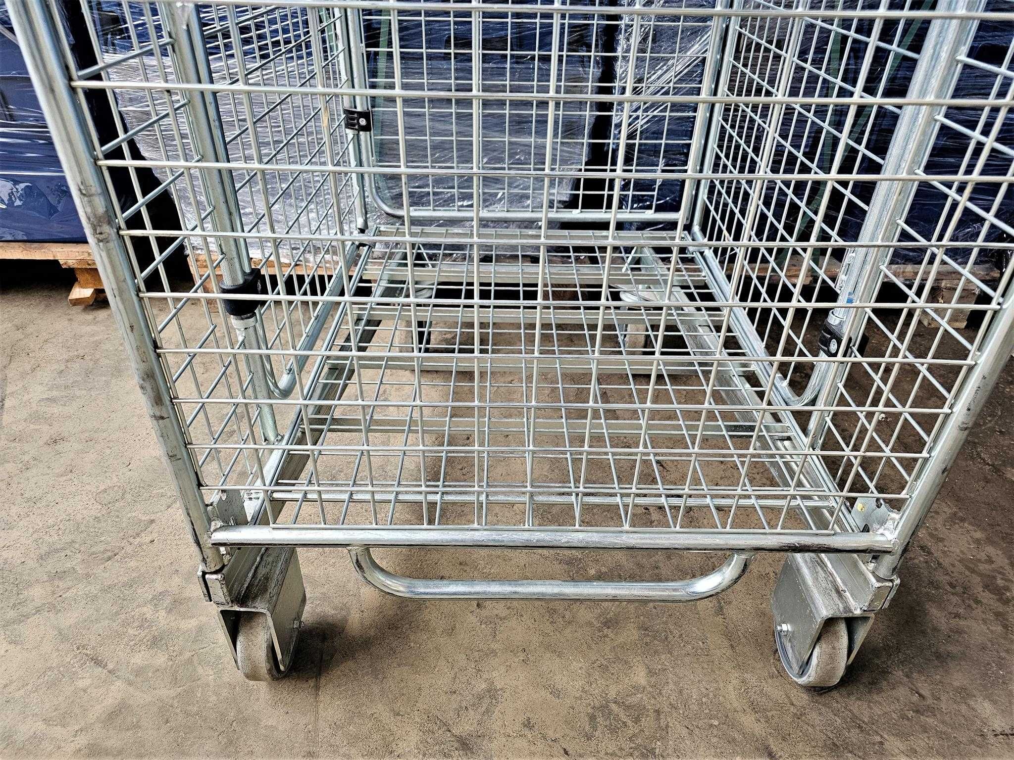 Wózek Magazynowy Transportowy Kurierski Kosz Siatkowy Rollkontener Box