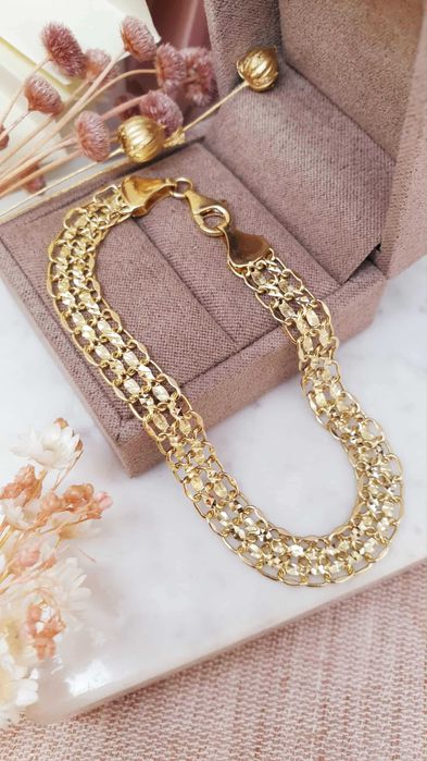 Złota bransoletka długość 19,5 cm próba złota 585