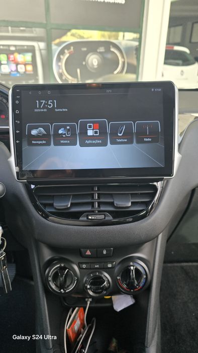 Rádio Android 14 com GPS Peugeot 208/2008 (Novo)