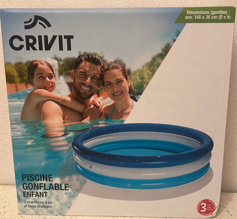 Надувной круглый бассейн детский 148×36 см. Crivit