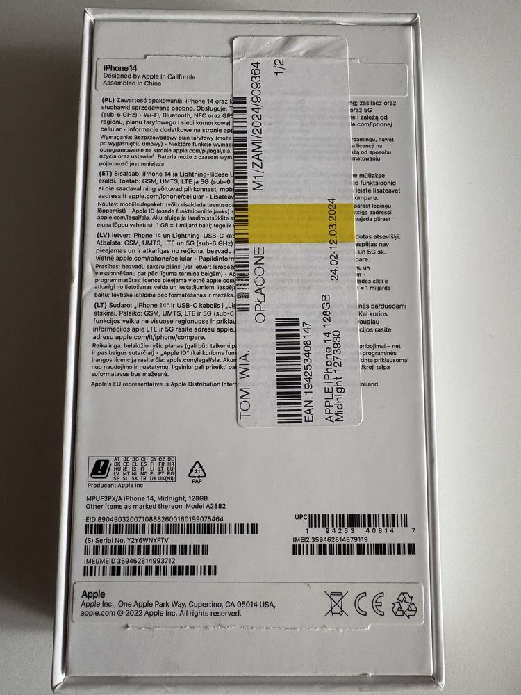 iPhone 14 128GB midnight