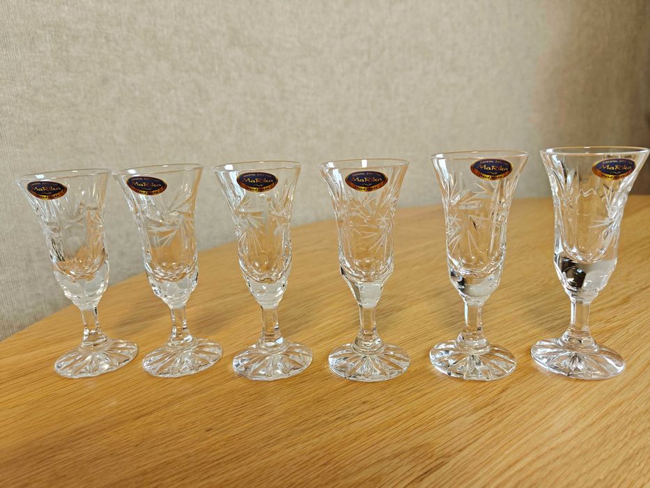 Kryształowe kieliszki do wódki tulipan NOWE