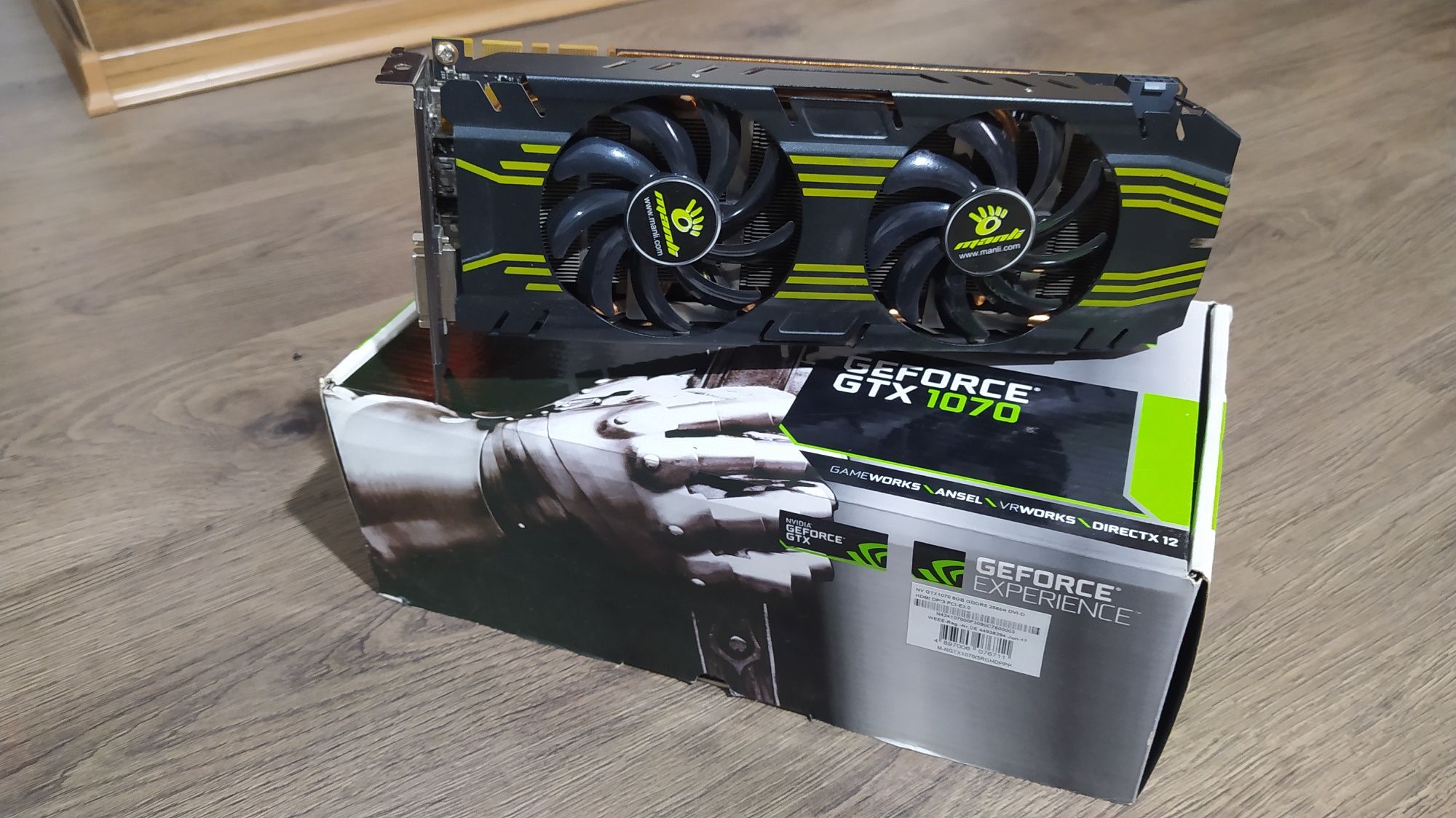 Видеокарта Manli Geforce Gtx 1070  8GB 256Bit Gddr5