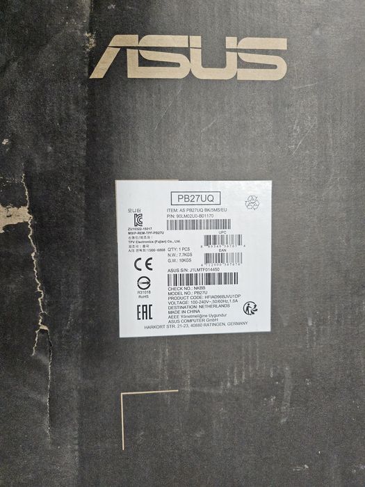 Професійний 27" монітор Asus PB27UQ 10bit