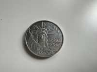 Moneta 100 franków 1986 srebro Francja