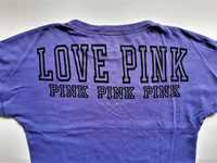 Victoria's Secret PINK Bluza Damska Sweter Fioletowy LOVE PINK