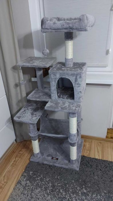 Drapak dla kota Wysoki duży drapak dla kota domek legowisko 143cm NOWY