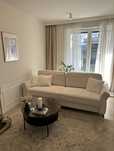 Elegancka sofa kanapa rozkładana Sweet BRW, boucle krem, ecru