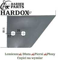Lemiesz przedpłużka Gassner HARDOX FR2/P części 2X lepsze niż Borowe