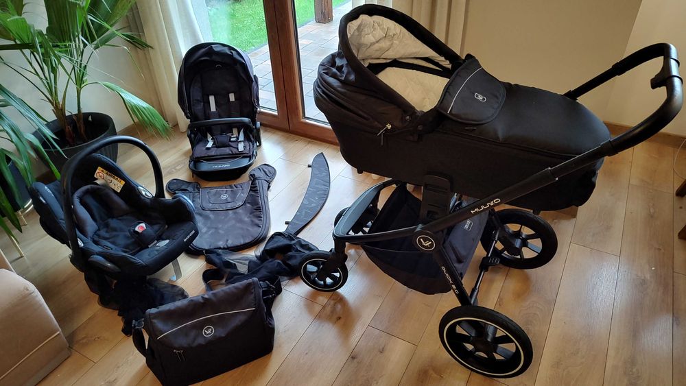 Wózek Muuvo Quick 2.0 2w1, długa gondola 75cm wewnątrz