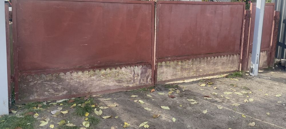 Ворота металеві в хорошому стані якісний матеріал продається з усім.