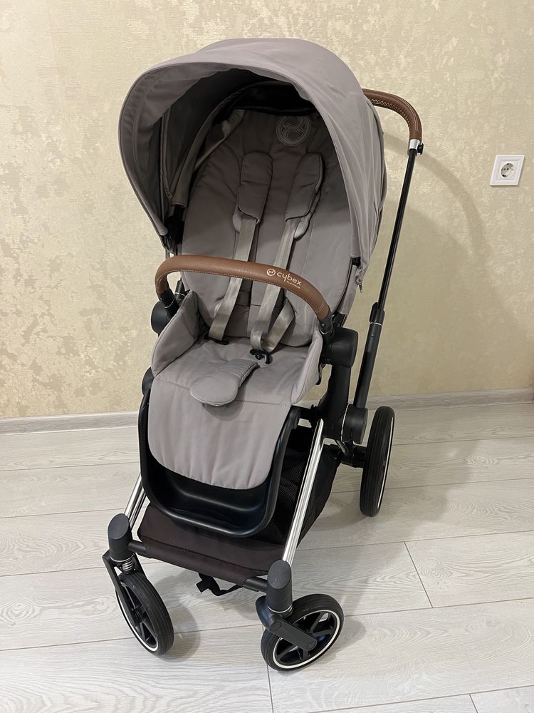 Прогулка коляска ,візок Cybex 4.0 Priam Chrome Brown Grey+подарки