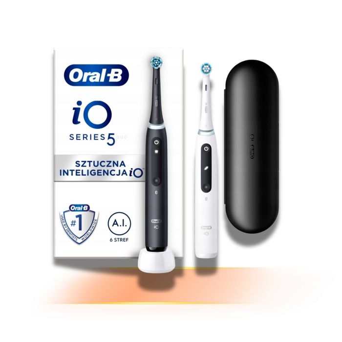 SZCZOTECZKA Oral-B io 2 SZTUKI Czarna Biała Elektryczne WYPRZEDAŻ 3dni