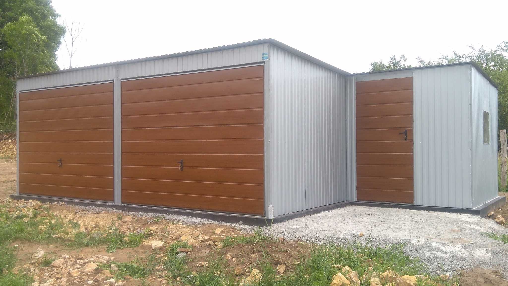 garaż blaszany 6x5 + pomieszczenie gospodarcze 2x2