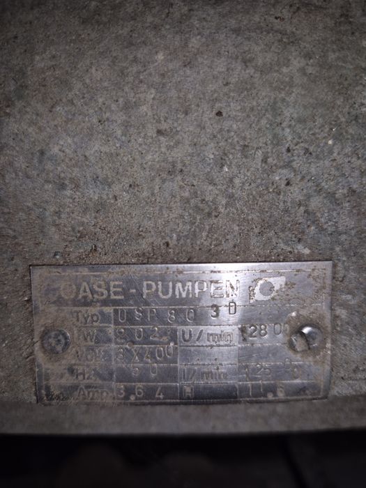 Pompa do stawu oczka Oase USP 803D 400V 50l/min