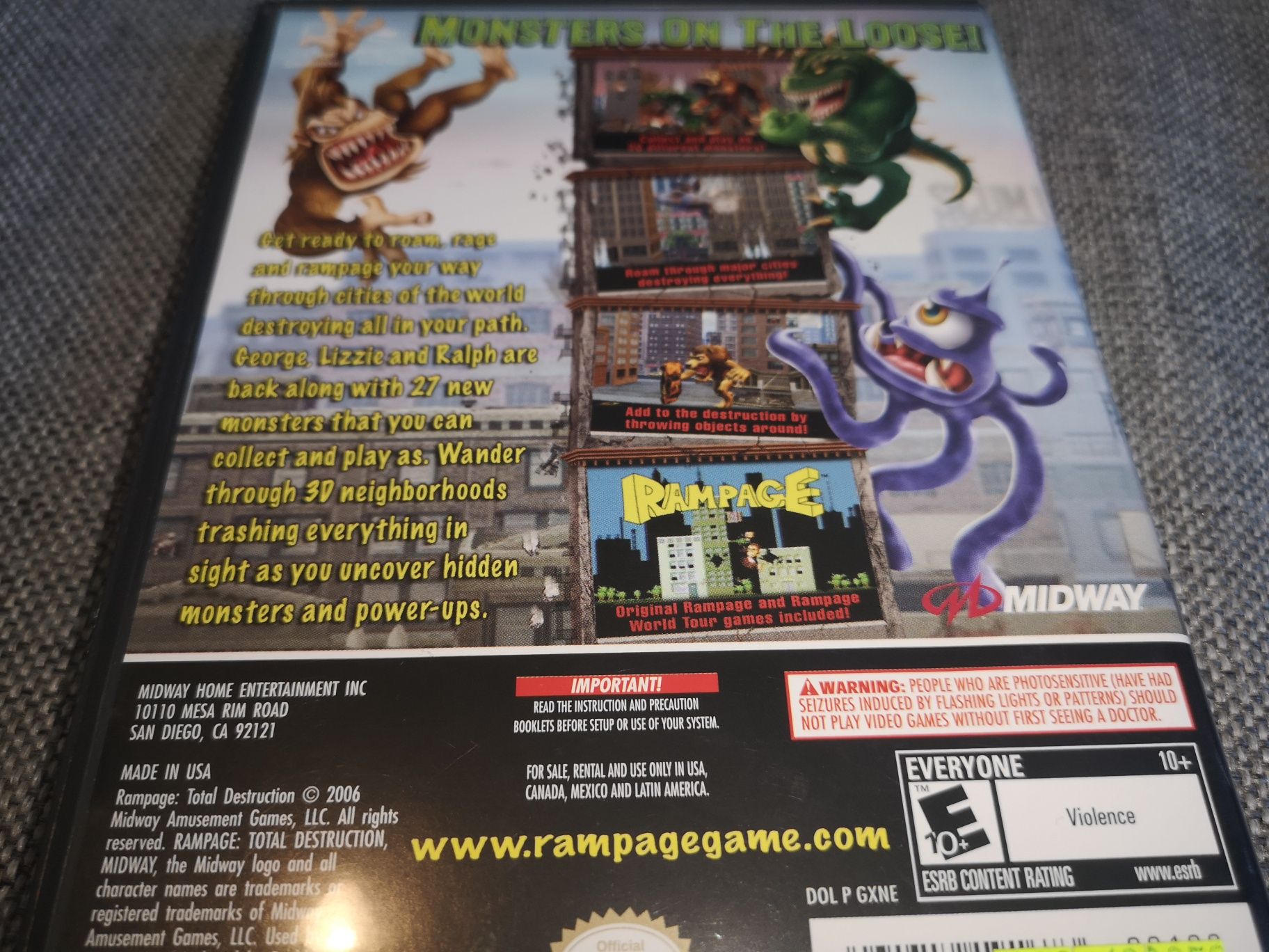 Rampage GAMECUBE Nintendo gra NTSC USA (stan kolekcjonerski) SKLEP