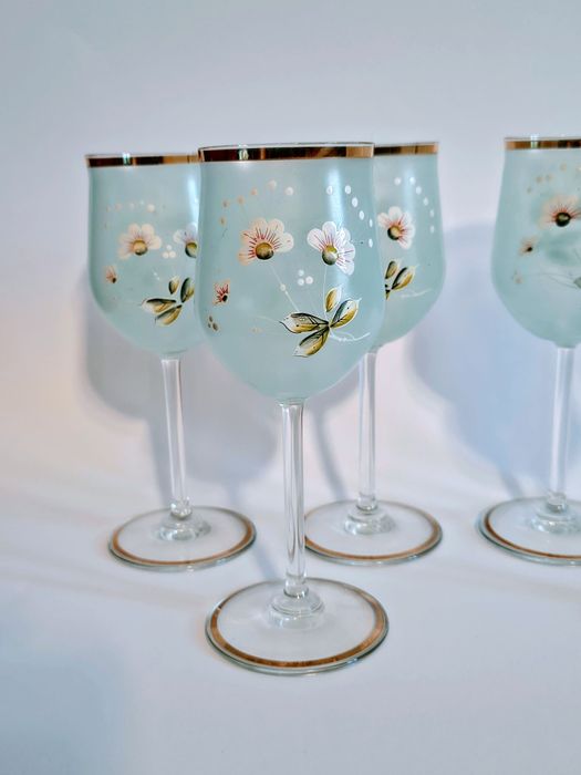 Kieliszki do wina Bohemia / szkło kolorowe