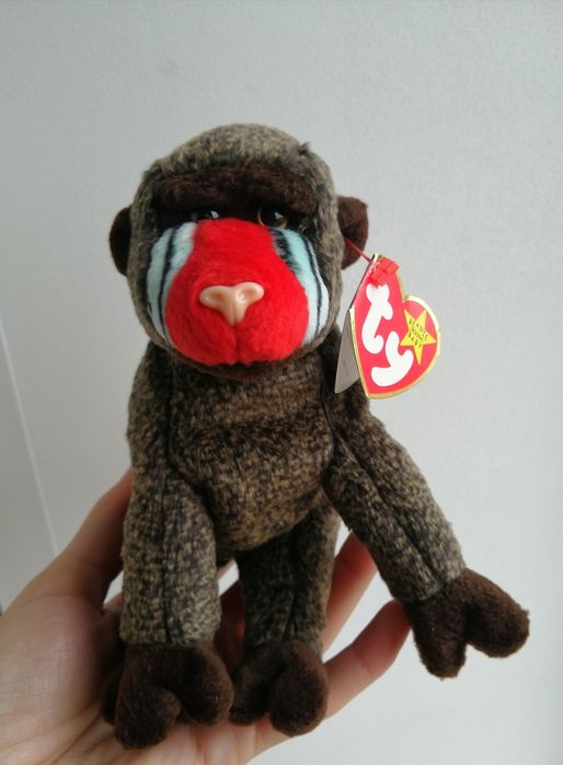 Ty Beanie Babies 1999 Cheeks,мавпочка,бабуїн,мавпа,колекційна іграшка