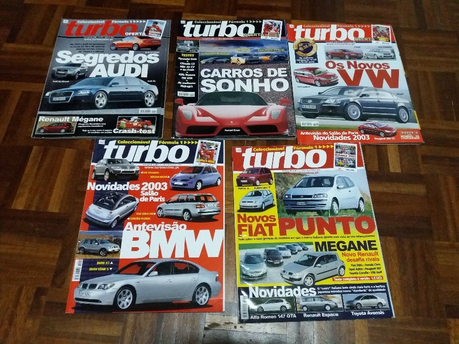 28 Revistas TURBO 1991 a 2009 e 34 AUTOMOTOR 2001 a 2007