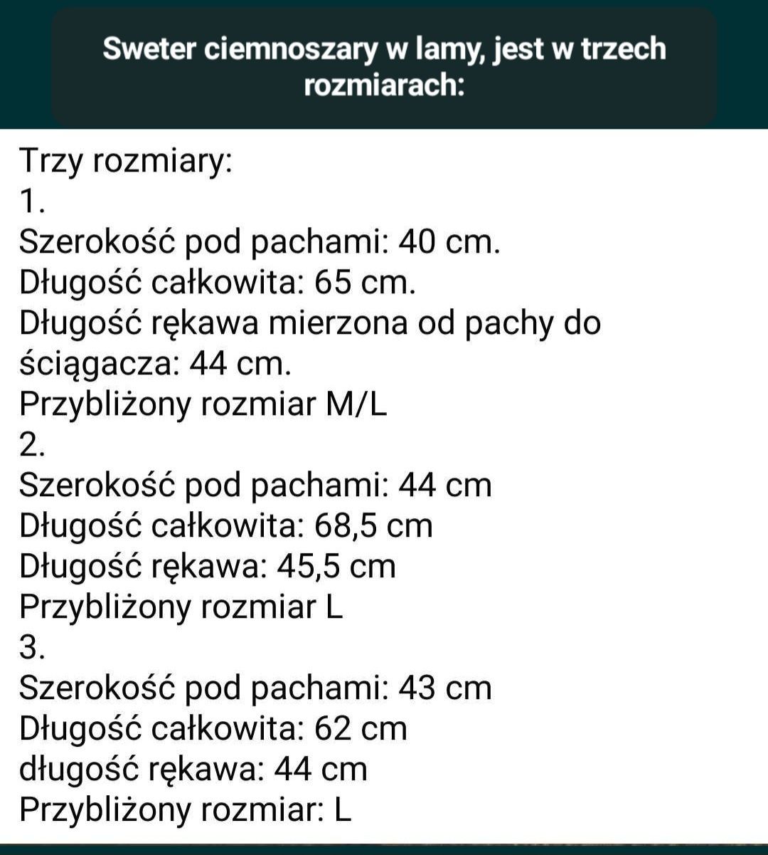 Sweter z alpaki, dla alergików i osób o wrażliwej skórze. WYPRZEDAŻ