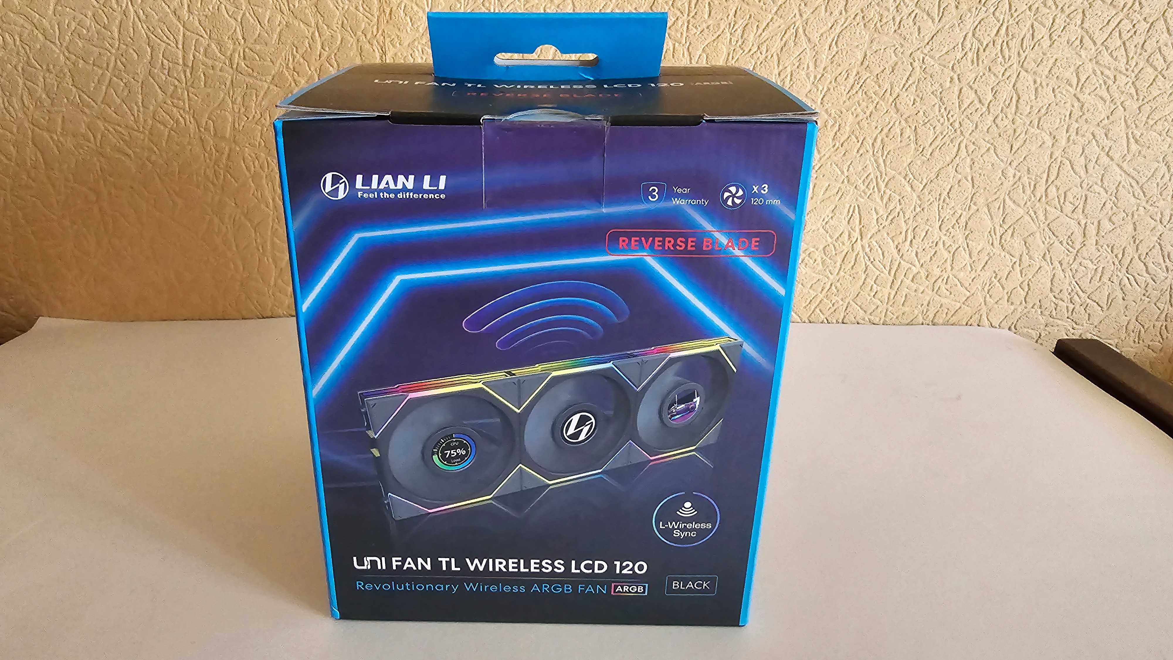 Вентилятори кулери Lian Li Uni Fan Tl LCD Wireless Reverse 120-3-Black