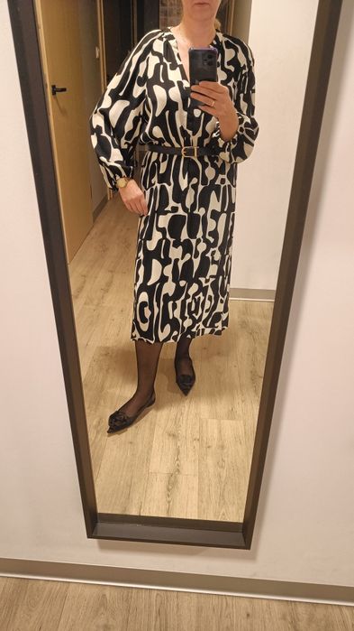 Sukienka Zara rozm M wiskoza midi