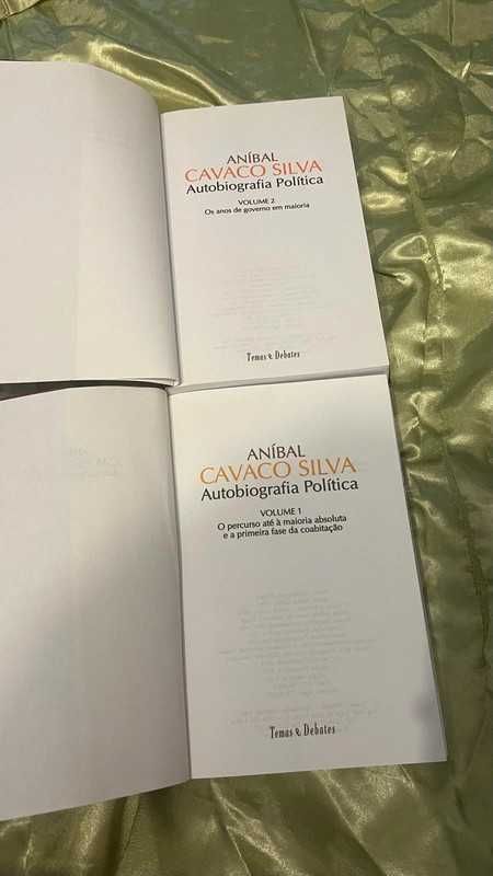 Livros Anibal Cavaco Silva Autobiografia Politica - Volumes 1 e 2