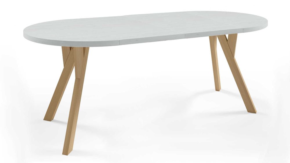 Rozkładany stół ORIO okrągły 100/140/200 cm (wkładka 40 cm)