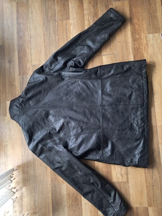 Kurtka skórzana XXL czarna męską vintage 100% skóra