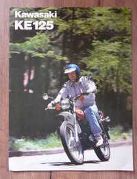 Motor Kawasaki KE 125 prospekt wydanie angielskie