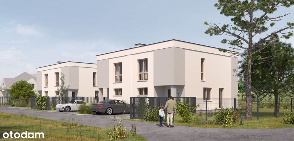 Nowoczesny dom w zabudowie bliźniaczej