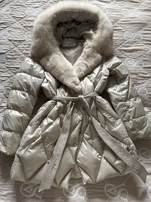 Пуховик жіночий з шиншилки