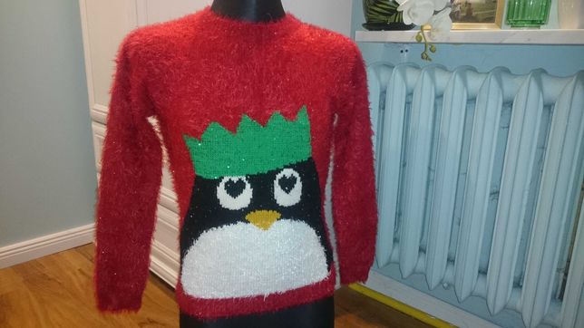 Sweter świąteczny pingwinek