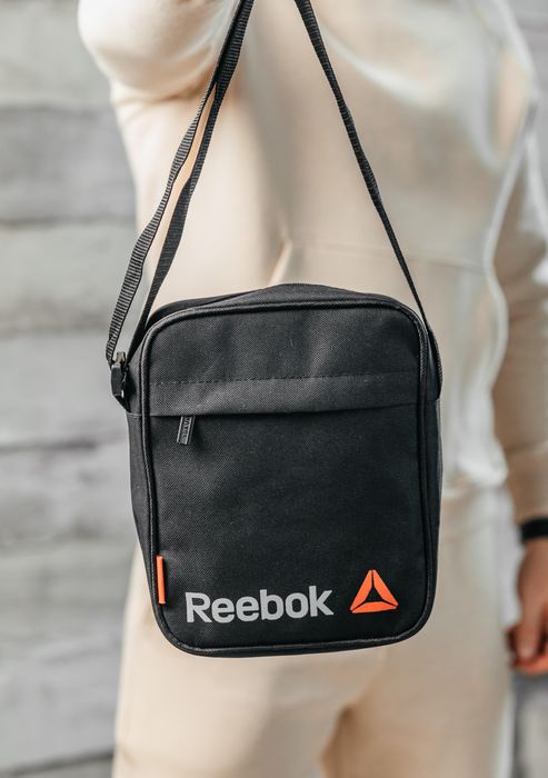 Мужская сумка через плечо Reebok, черная текстильная барсетка рибок