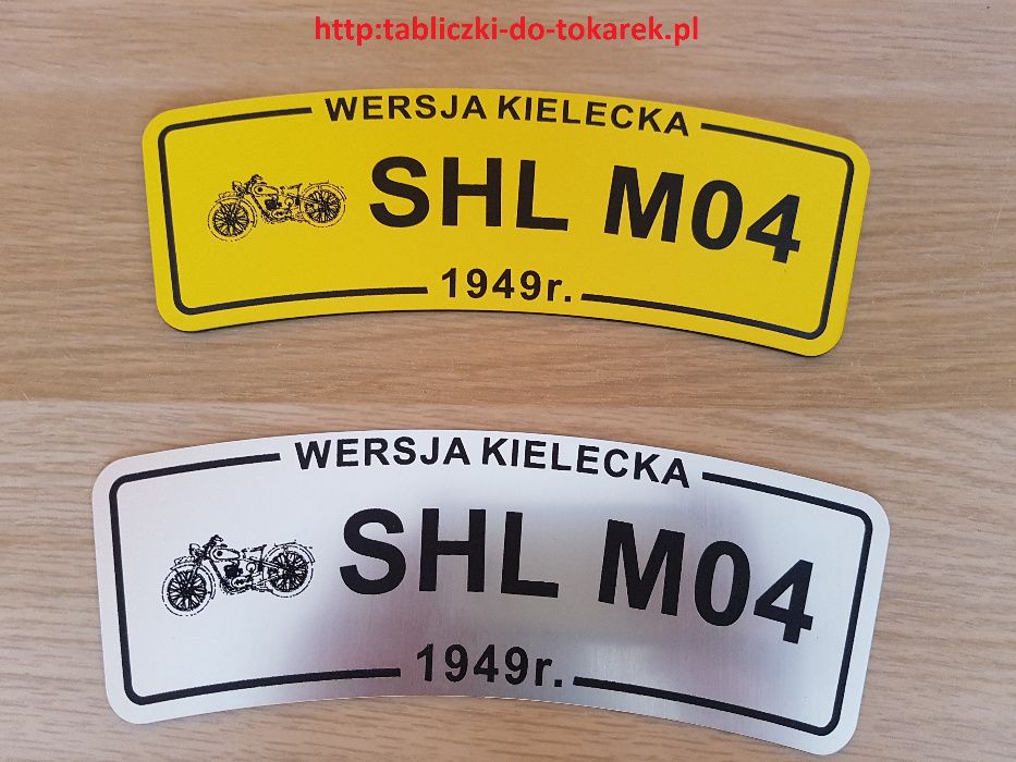 SHL M04 Tablice na przedni błotnik do starych zabytkowych motocykli
