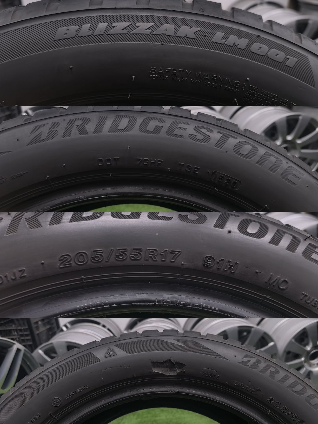 6mm 4 x 205/55/17 Bridgestone Opony Zimowe Wysyłka